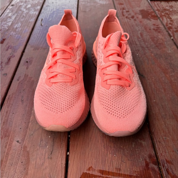 Nike Coral Athletic Sneakers with Breathable Knit Fabric - Picture 2 of 4